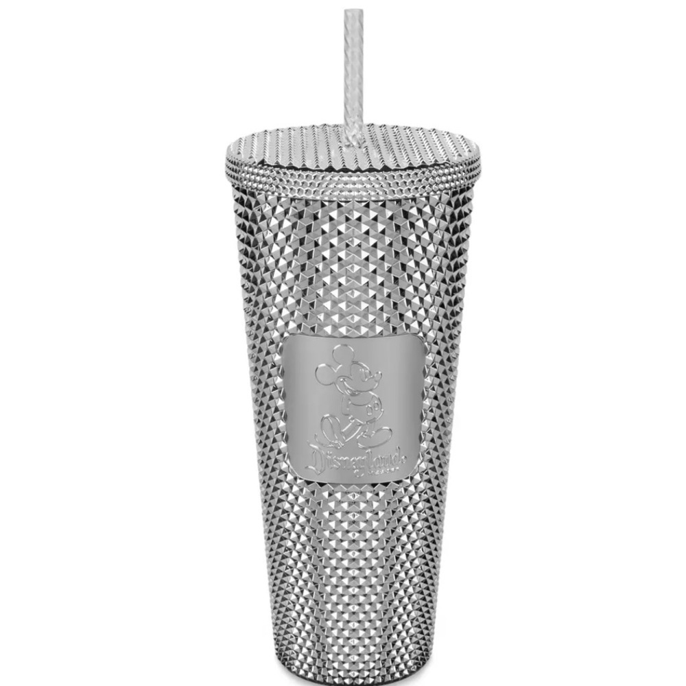 Mickey Mouse Disney100 Starbucks studded Tumbler with Straw silver 24oz
